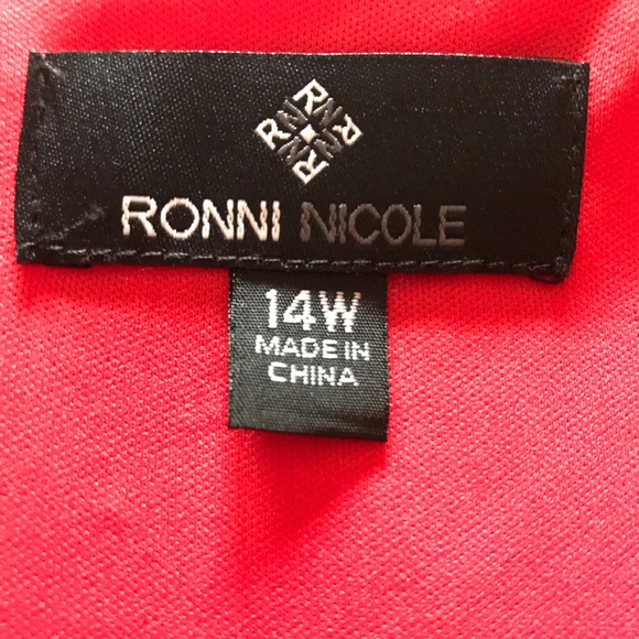 NWT: Ronni Nicole Coral dress Sz. 14W - Picture 5 of 11